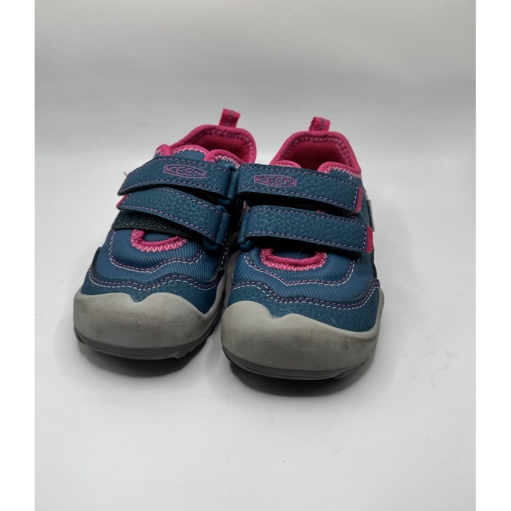 Keen Toddler 6 Knotch Hollow Blue Pink Double Strap Sneaker Washable Hiking